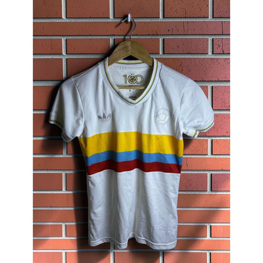 Adidas Colombia FCF 100th Anniversary Soccer Jersey Women's Medium White